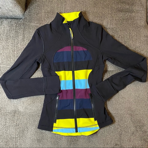 Lululemon Forme Jacket Striped with Bright Colors, Like New! - Picture 1 of 12